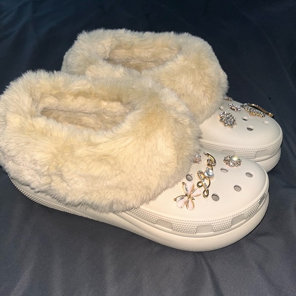 Never Worn CROCS Furever Crush Clogs with Rhinestone Jibbitz - Picture 6 of 8